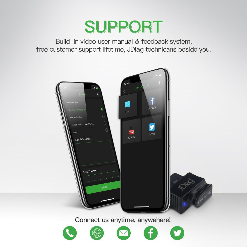 JDiag FasLink M2 FreshBox Tech: Turn Your Smartphone into a Car Diagnostic Tool