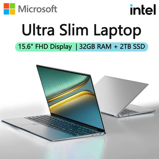 New 15.6" Portable Laptop – Gaming & Office Powerhouse!