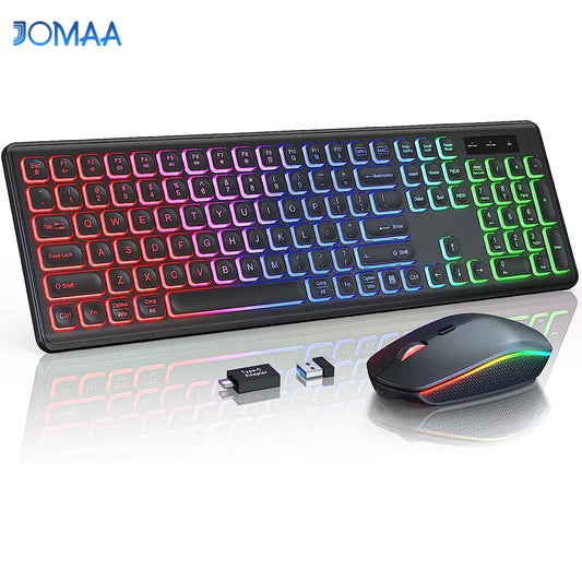 GB Wireless Keyboard & Mouse Combo – Rechargeable Gaming Set