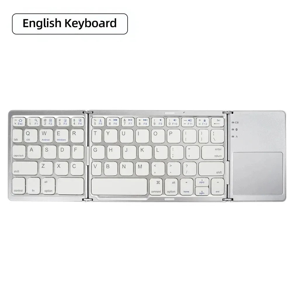 Mini Clavier Bluetooth Pliable avec Touchpad – Ultra Compact & Rechargeable pour PC, iPad, Android et Smartphone | Freshbox Tech