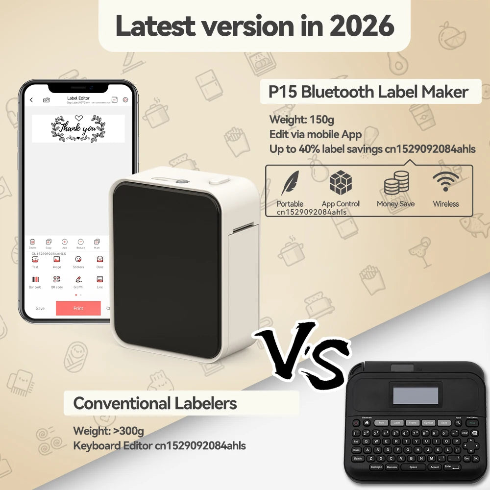 Mini Bluetooth Thermal Label Printer – Print Stickers Anywhere | Freshbox Tech