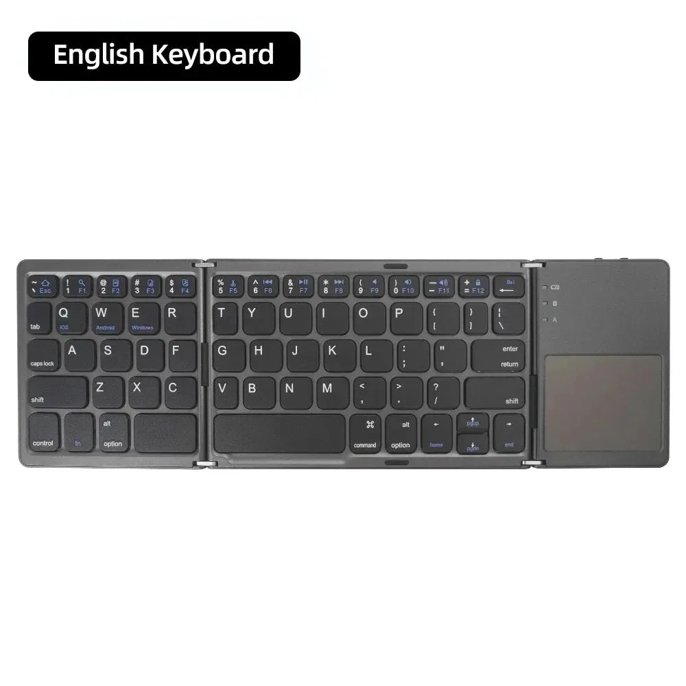 Mini Clavier Bluetooth Pliable avec Touchpad – Ultra Compact & Rechargeable pour PC, iPad, Android et Smartphone | Freshbox Tech