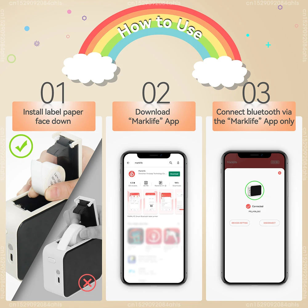 Mini Bluetooth Thermal Label Printer – Print Stickers Anywhere | Freshbox Tech