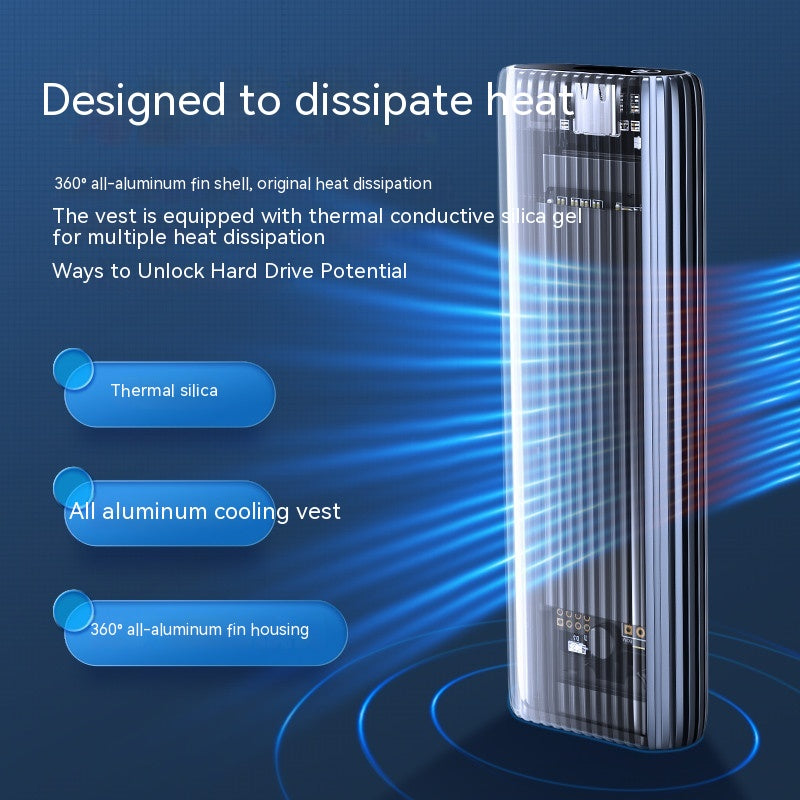 10Gbps USB-C External SSD Enclosure – Dual Drive for PC & Mac